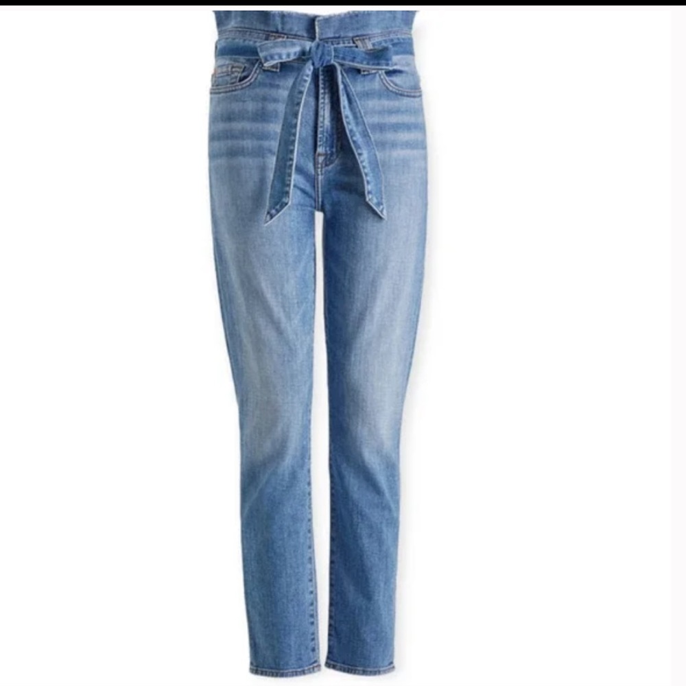 7 For All Mankind Roxanne Paper Bag Waist Skinny Jeans, size 25